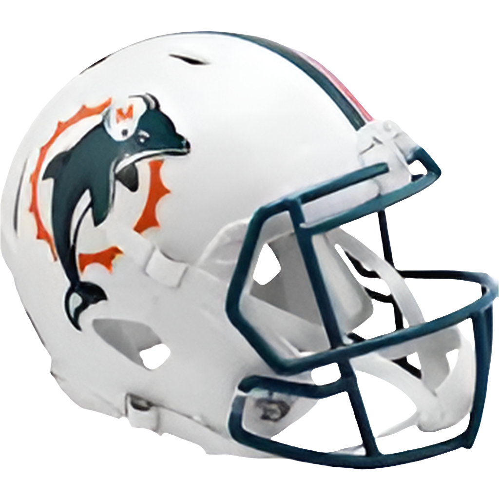 Miami Dolphins 1996 to 2012 Riddell FULL SIZE Speed Throwback Football Helmet