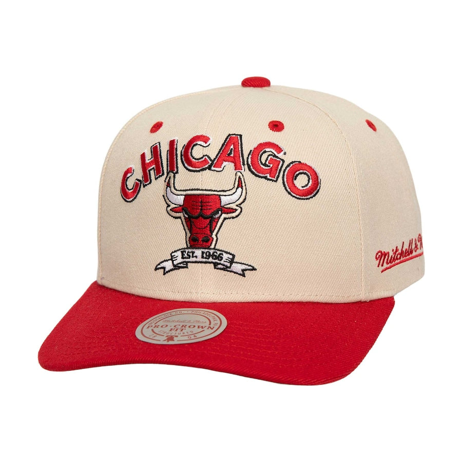 Chicago Bulls Mitchell & Ness Cream/Red 6x NBA Champions Soul Legacy Defined Snapback Hat