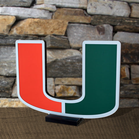 Miami Hurricanes LED Infinity Logo Light