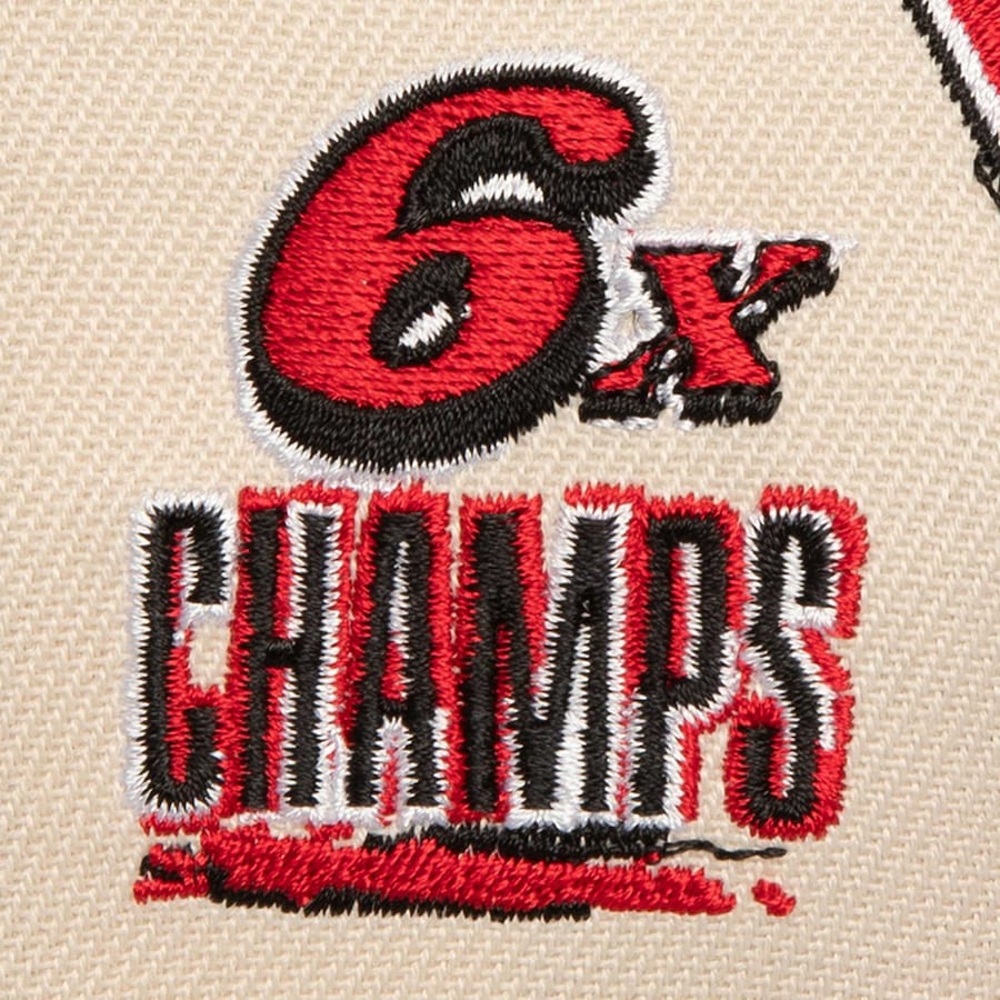 Chicago Bulls Mitchell & Ness Cream/Red 6x NBA Champions Soul Legacy Defined Snapback Hat