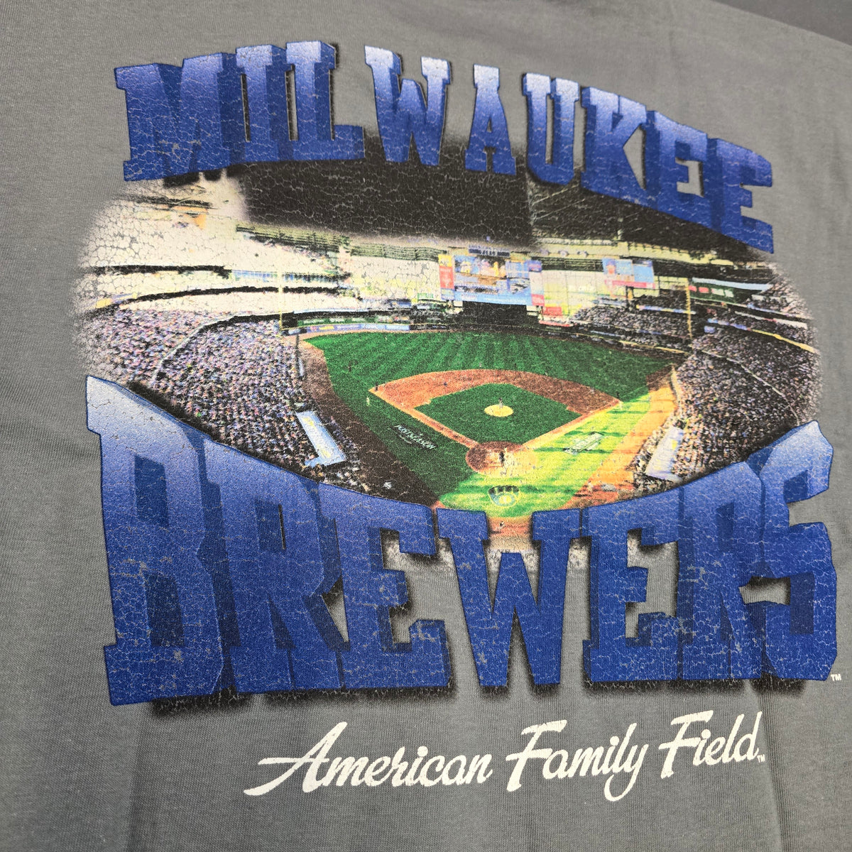 Milwaukee Brewers Stadium Mitchell & Ness shirt- charcoal