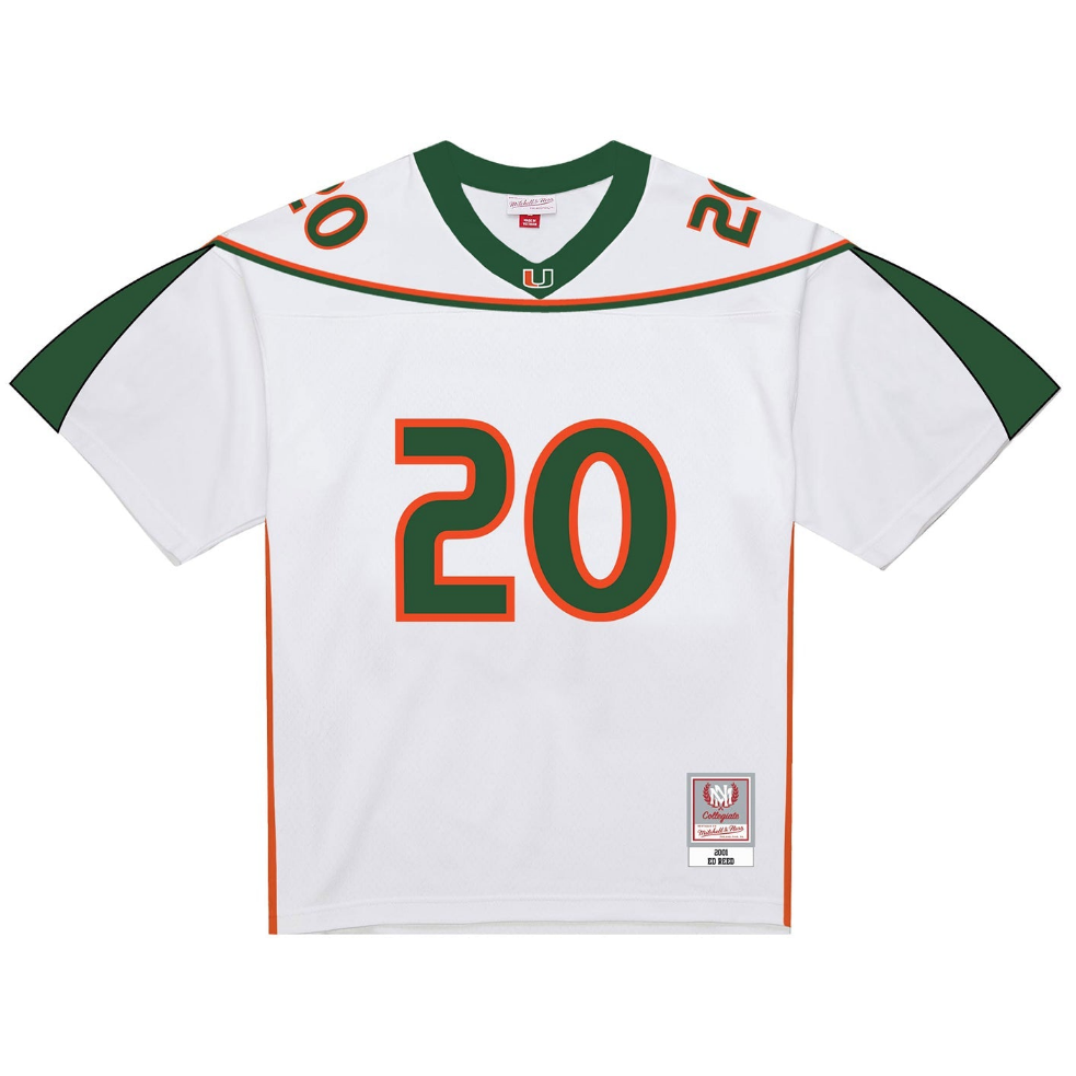 Miami Hurricanes Ed Reed 2001 Mitchell & Ness Collegiate jersey