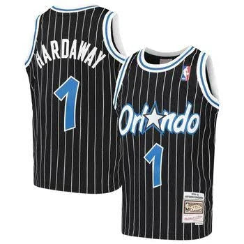 Orlando Magic Kids Mitchell & Ness Penny Hardaway Black Pinstripe