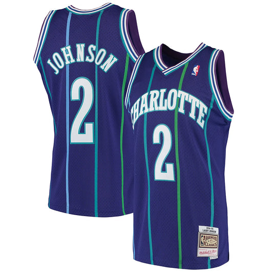 Charlotte Hornets Larry Johnson 1994/95 Mitchell & Ness swingman jersey