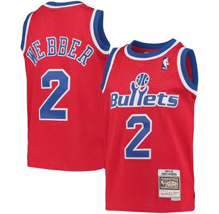 Washington Bullets Chris Webber Mitchell & Ness Swingman jersey