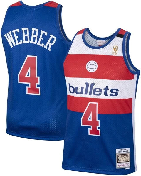 Washington Bullets Chris Webber Mitchell & Ness Swingman jersey