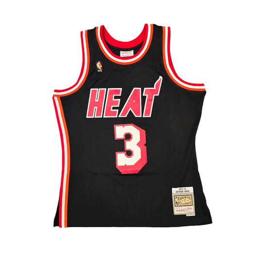 Miami Heat Kids Dwayne Wade Black 2013/14 Alternate Mitchell & Ness Swingman jersey