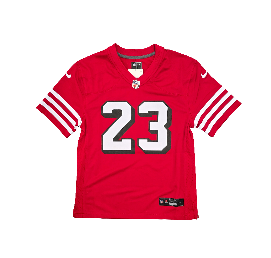 San Francisco 49ers Kids Christian McCaffrey Throwback Nike jersey