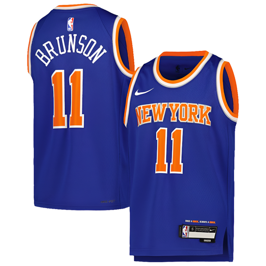 New York Knicks Kids Jalen Brunson Nike Swingman jersey- Icon Edition