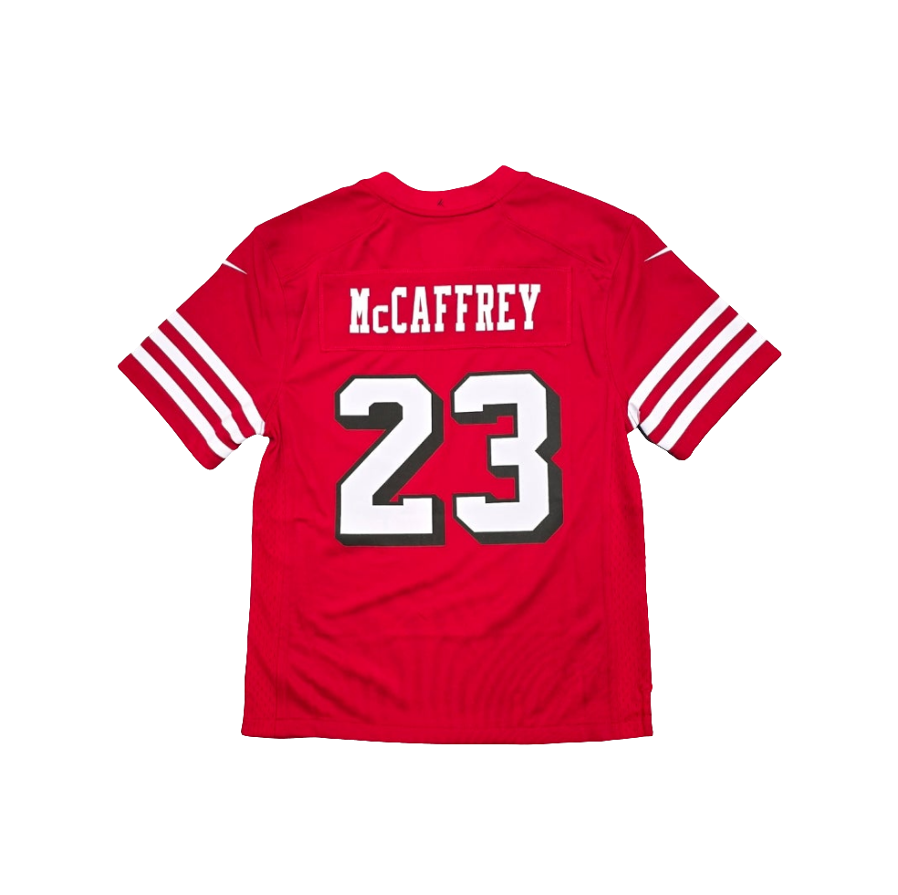 San Francisco 49ers Kids Christian McCaffrey Throwback Nike jersey