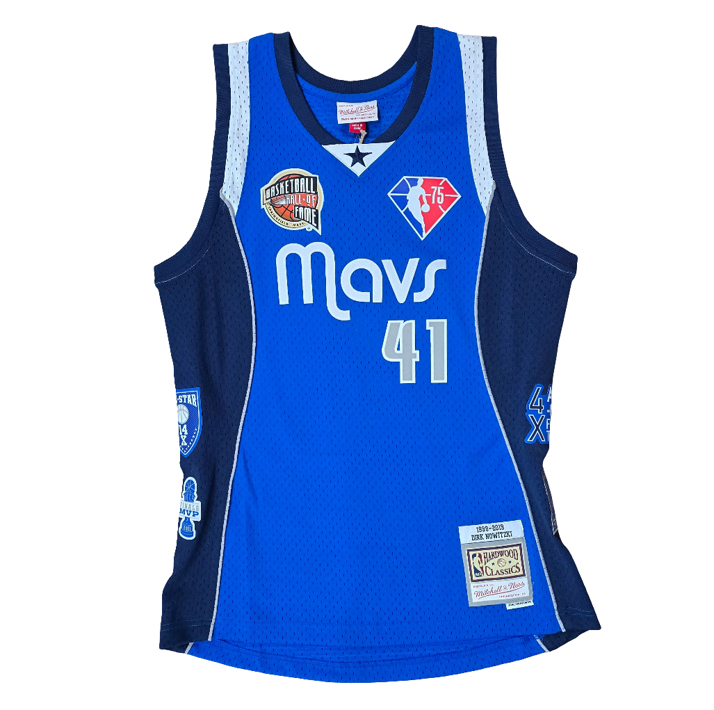 Dallas Mavericks Dirk Nowitzki "HOF" Mitchell & Ness Swingman jersey
