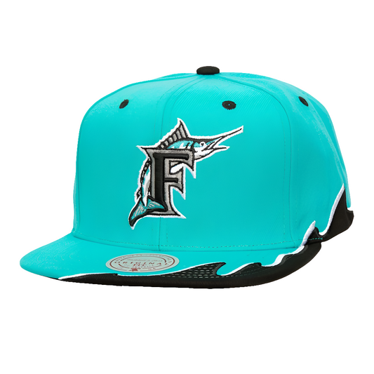 Florida Marlins Mitchell & Ness Rising Tide Snapback
