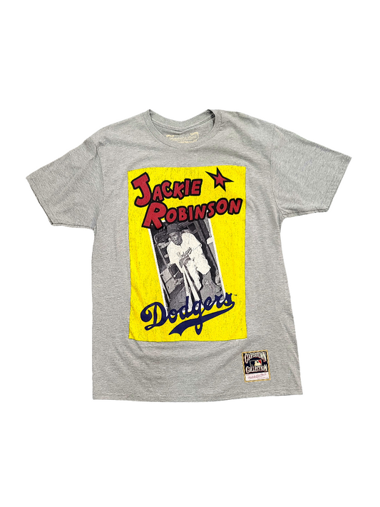 Brooklyn Dodgers Mitchell & Ness Jackie Robinson Vintage Cover Tee