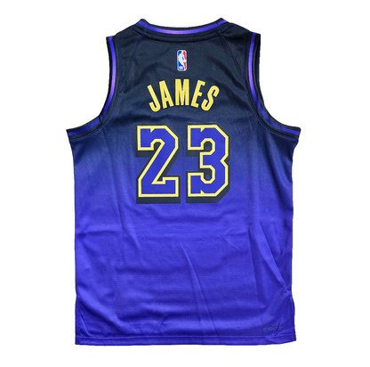 LA Lakers Kids Lebron James City Edition Nike jersey