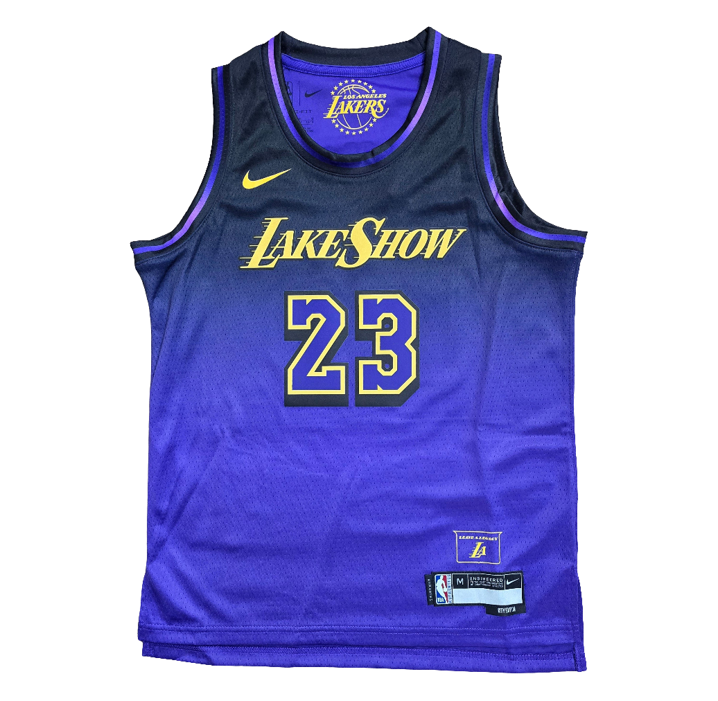 LA Lakers Kids Lebron James City Edition Nike jersey
