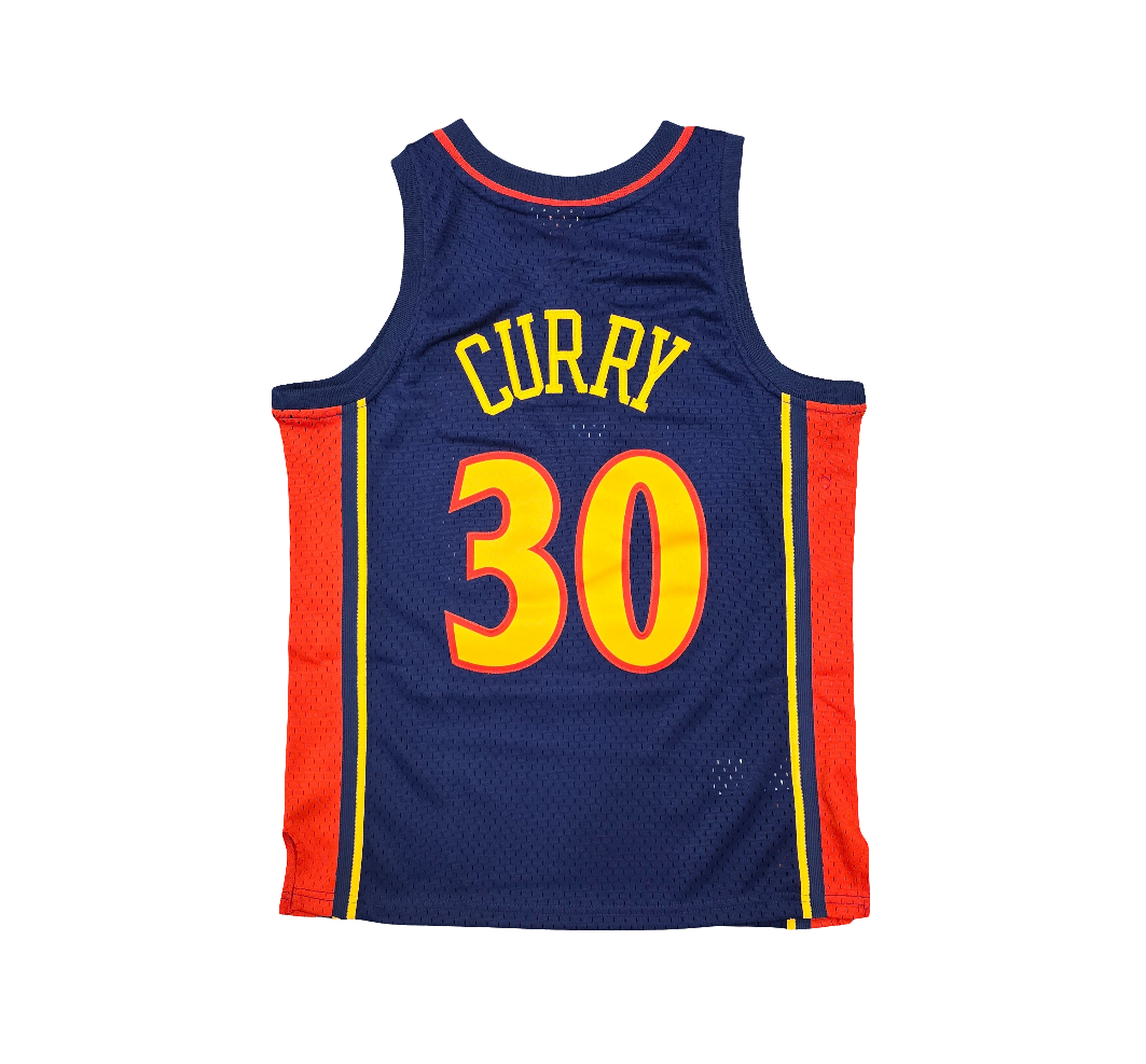 Golden State Warriors Kids Steph Curry Mitchell & Ness Swingman jersey