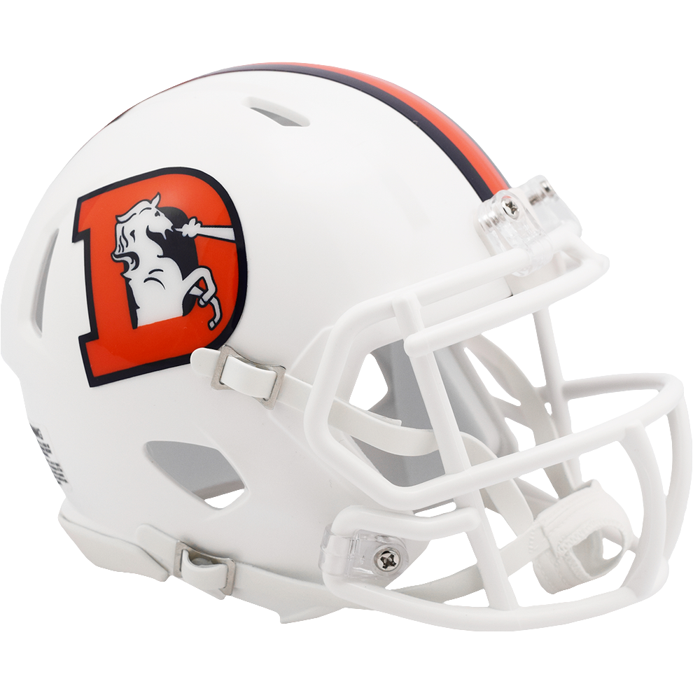 Denver Broncos "snowcapped" Riddell Mini helmet