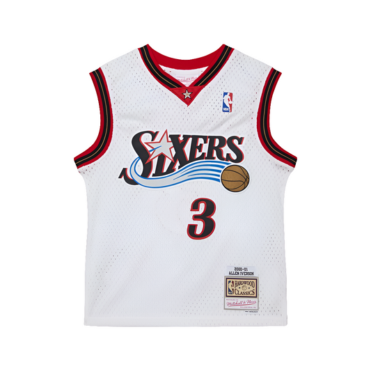 Philadelphia 76ers Kids Allen Iverson Mitchell & Ness Swingman jersey