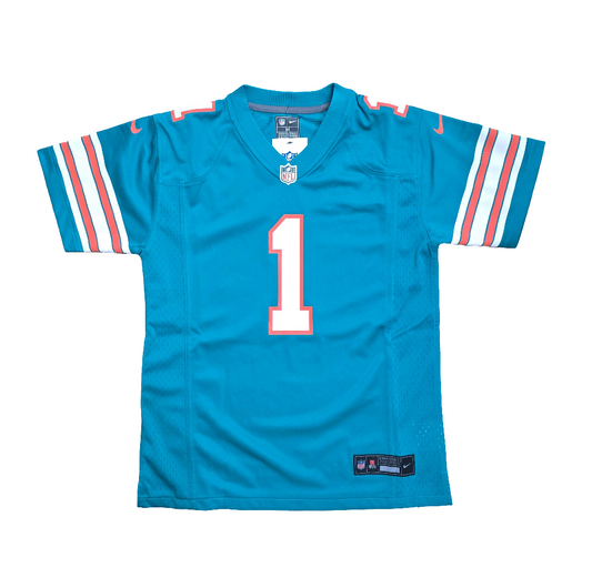 Miami Dolphins Kids Tua Tagovailoa Throwback Nike jersey Aqua