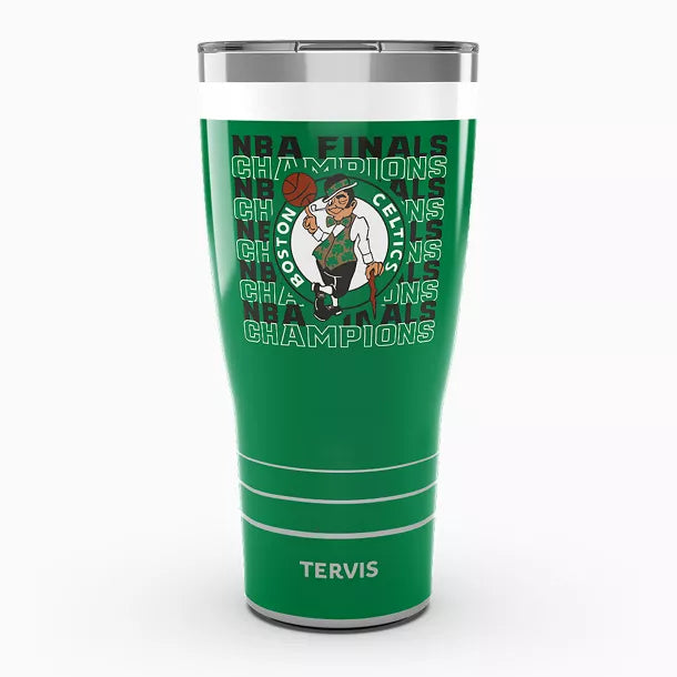 NBA® Boston Celtics - 2024 NBA Finals Champions 30oz Tervis Traveler® - Stainless Steel Tumbler with Slider Lid