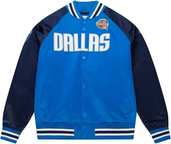 Dallas Mavericks Dirk Nowitzki Mitchell & Ness HOF satin jacket