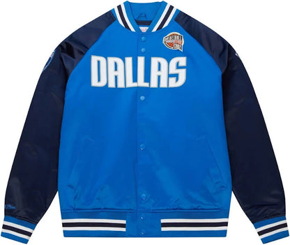 Dallas Mavericks Dirk Nowitzki Mitchell & Ness HOF satin jacket