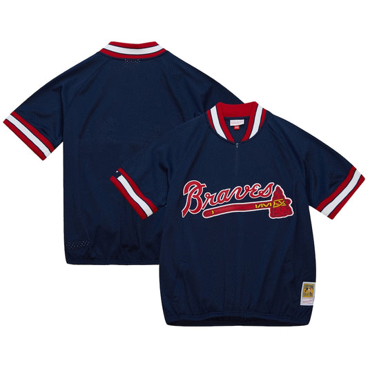 Atlanta Braves 1991 Authentic Batting Practice Quarter-Zip Jersey