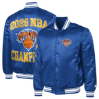 New York Knicks 2026 NBA Finals Championship Starter Satin Full-Snap Varsity Jacket