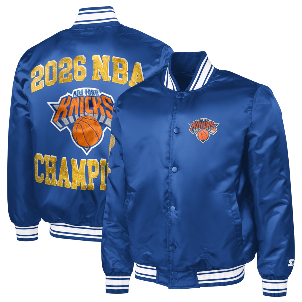 New York Knicks 2026 NBA Finals Championship Starter Satin Full-Snap Varsity Jacket