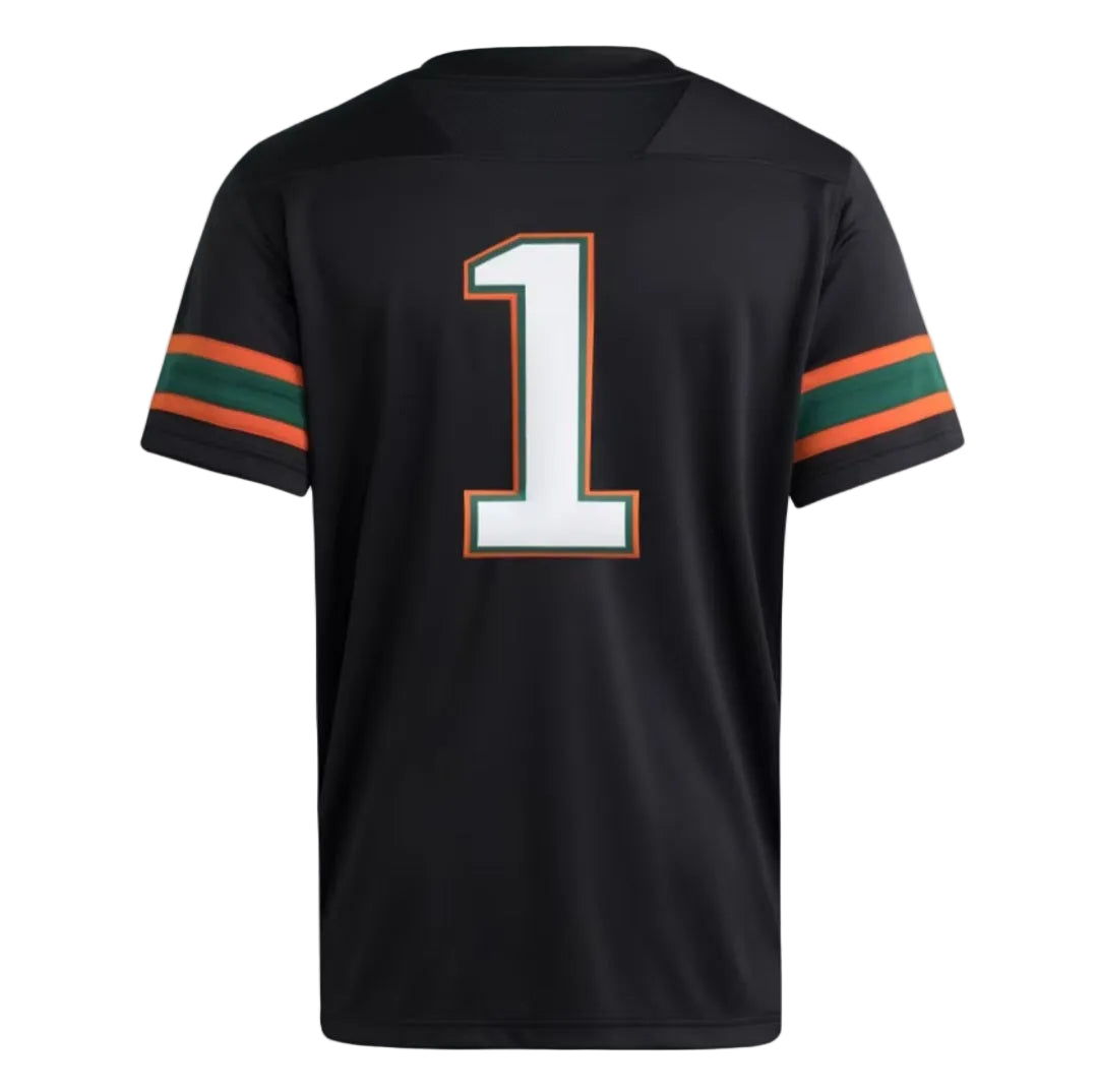 Miami Hurricanes Premier Black Alternate Football Jersey