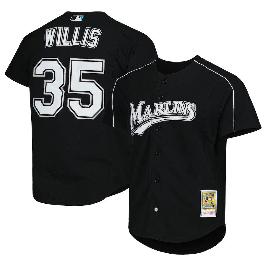 Florida Marlins Dantrelle Willis Mitchell & Ness Authentic BP jersey