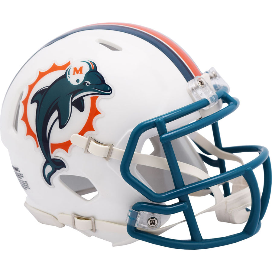 Miami Dolphins 1997 to 2012 Riddell Mini Speed Throwback Helmet