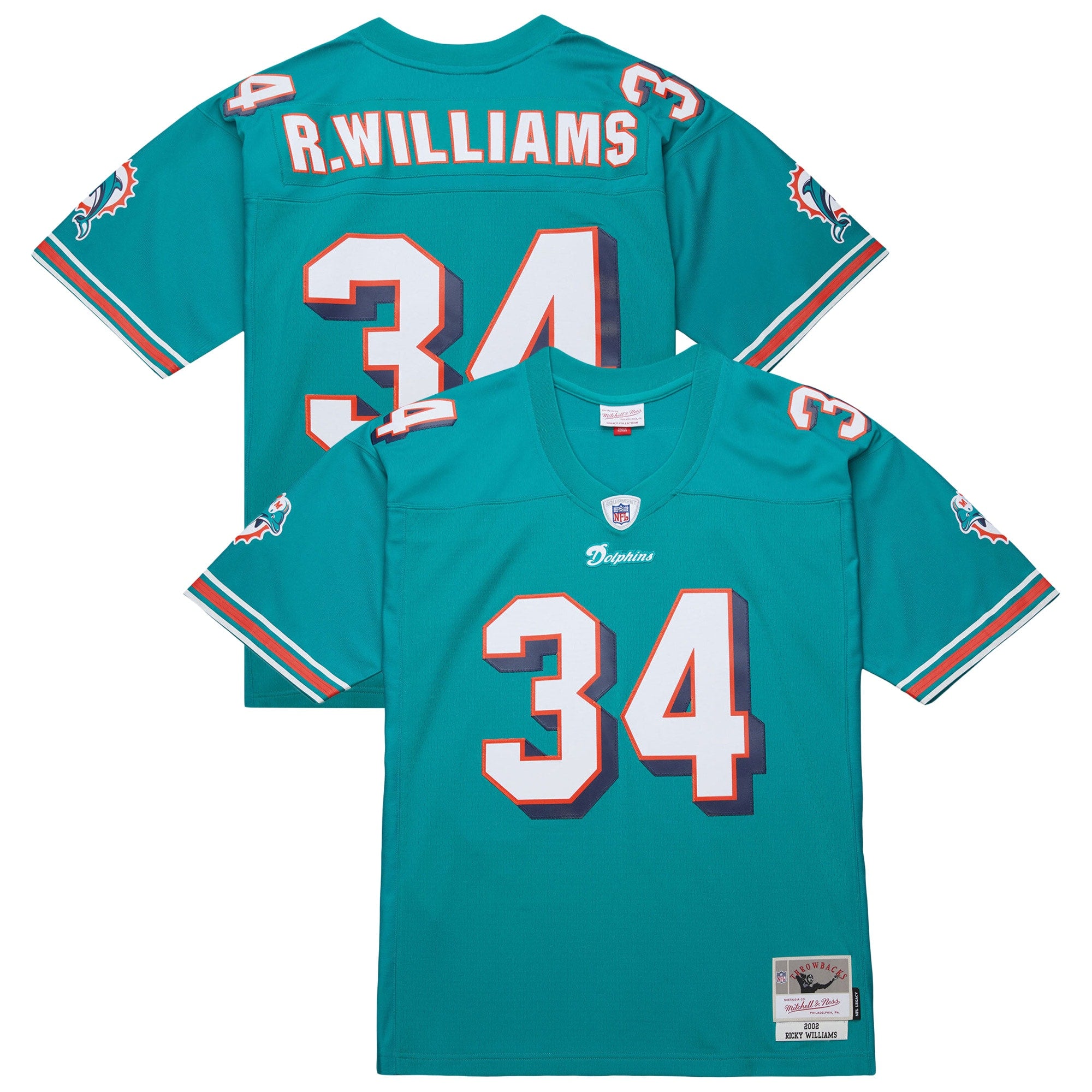 Miami Dolphins Ricky Williams Mitchell & Ness Legacy jersey Aqua