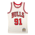 Chicago Bulls Womens Dennis Rodman Cream Mitchell & Ness Swingman jersey