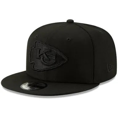 Kansas City Chiefs All Black New Era 9Fifty Snapback