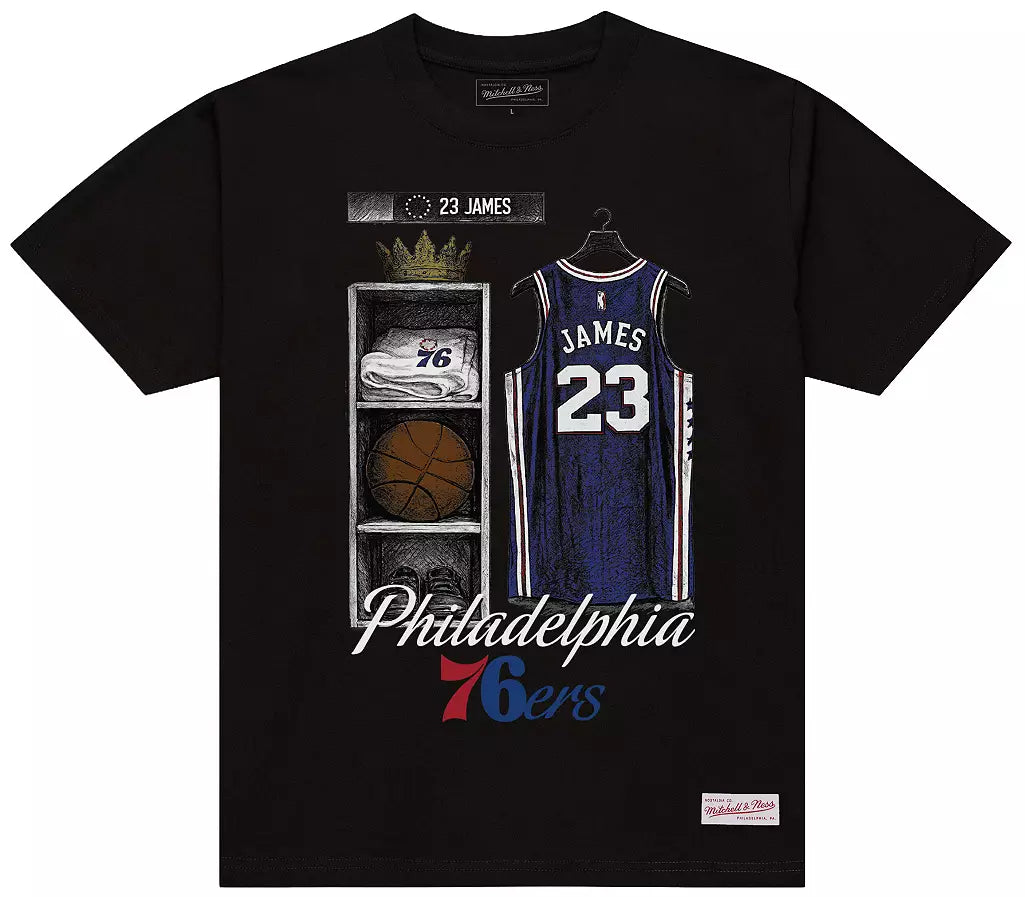 Philadelphia 76ers Lebron James Locker Room Mitchell & Ness T-Shirt