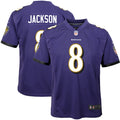 Baltimore Ravens Kids Lamar Jackson Nike Alternate jersey- Purple