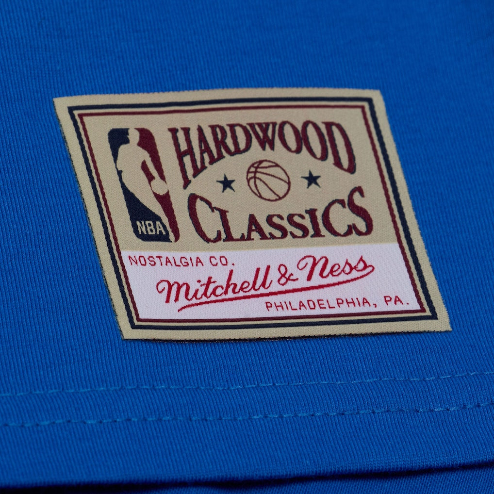 New York Knicks Mitchell & Ness Hardwood Classic Apple Core shirt- Blue
