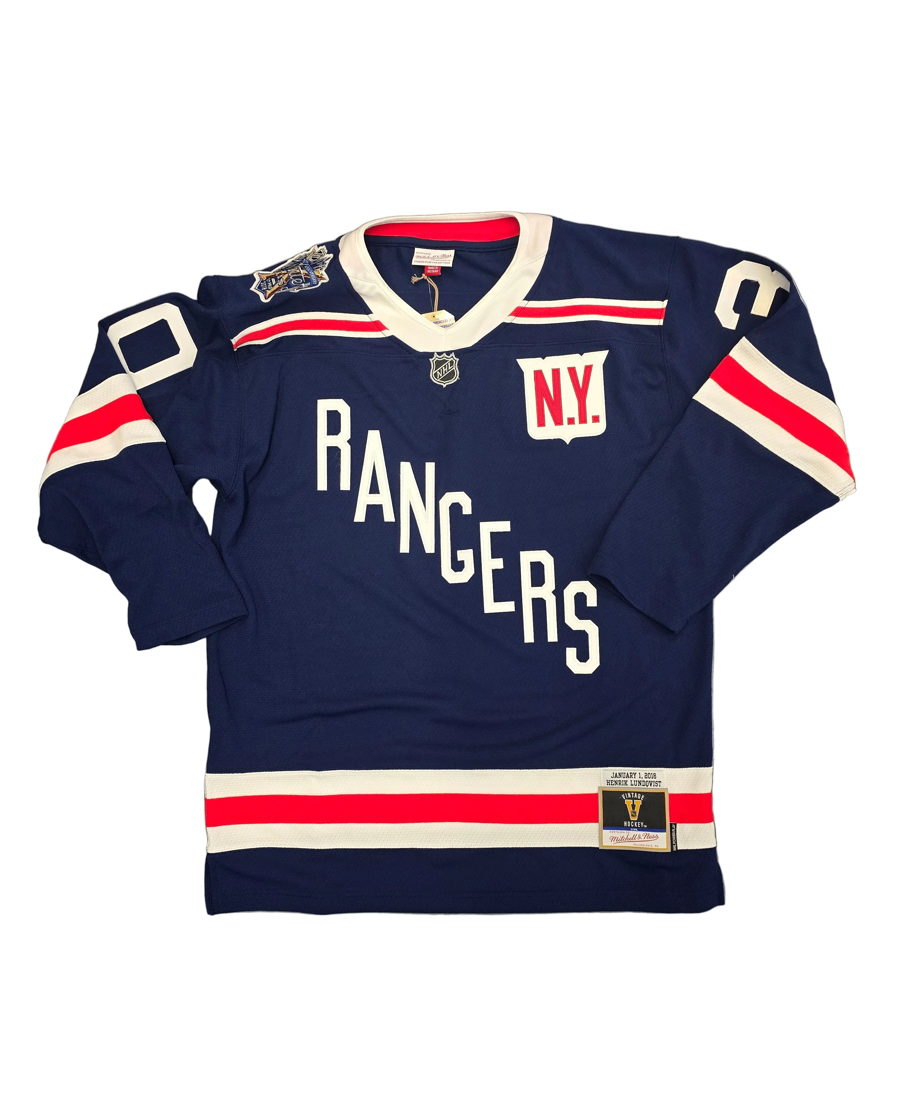 New York Rangers Henrik Lundqvist 2018 Stadium Series Power Play Mitchell & Ness jersey