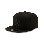 Miami Marlins All Black 9Fifty New Era Snapback