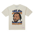 New York Knicks Jalen Brunson Big Face Mitchell & Ness shirt- Cream