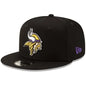 Minnesota Vikings Black New Era 9Fifty Snapback