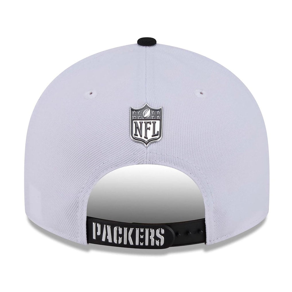 Green Bay Packers New Era White/Black 2026 NFL Draft Pre-Curved 9FIFTY Snapback