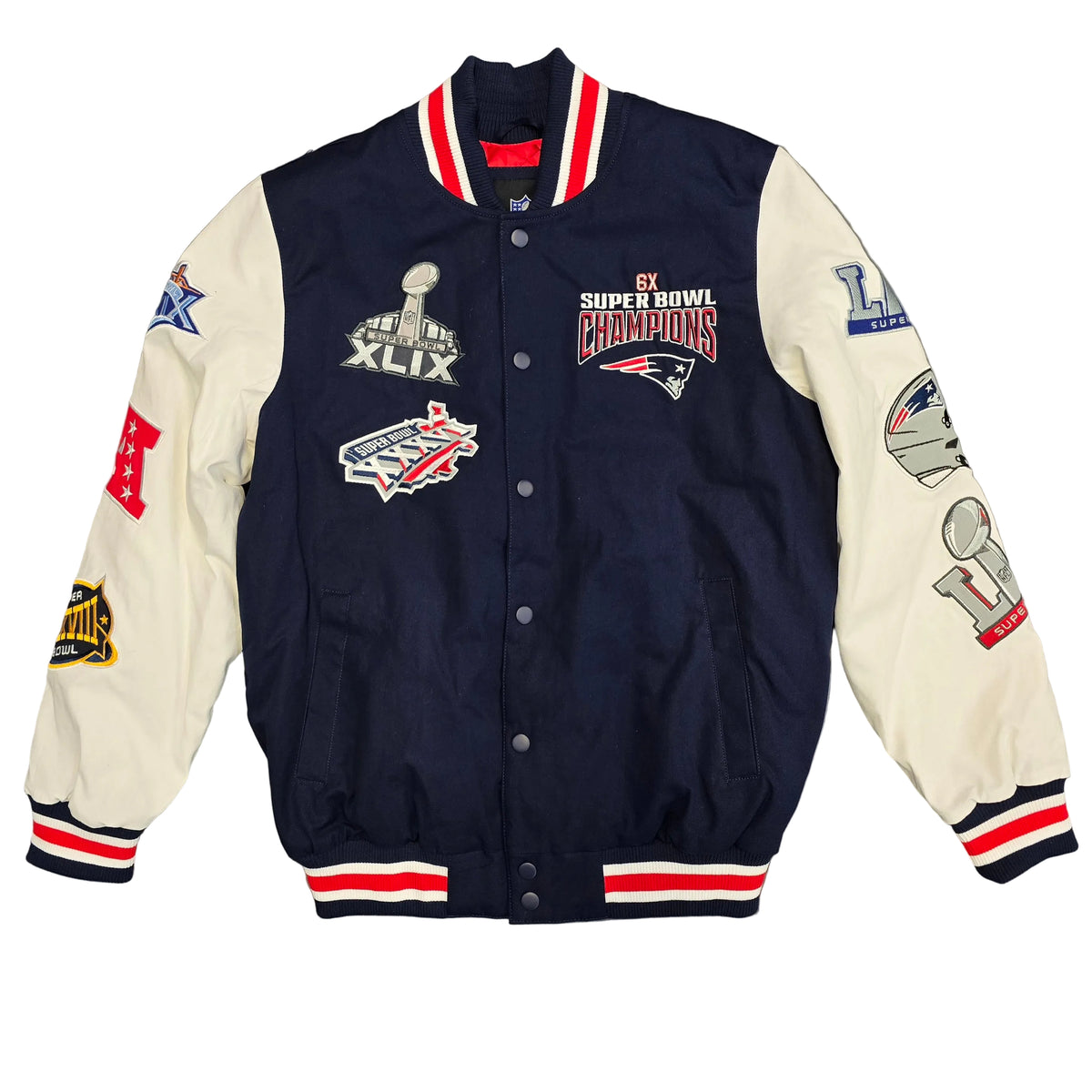 New England Patriots 6x Champions Varsity Jacket