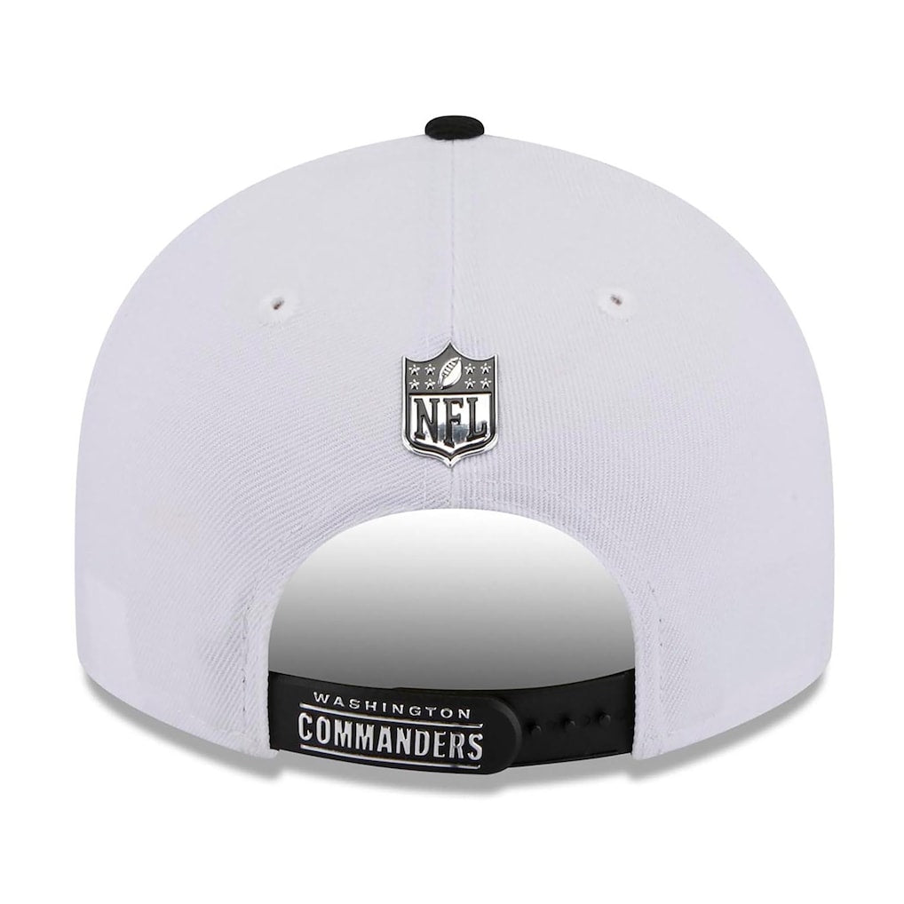Washington Commanders New Era White/Black 2026 NFL Draft Pre-Curved 9FIFTY Snapback