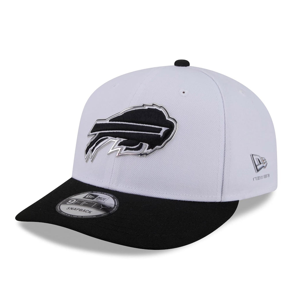 Buffalo Bills New Era White/Black 2026 NFL Draft Pre-Curved 9FIFTY Snapback