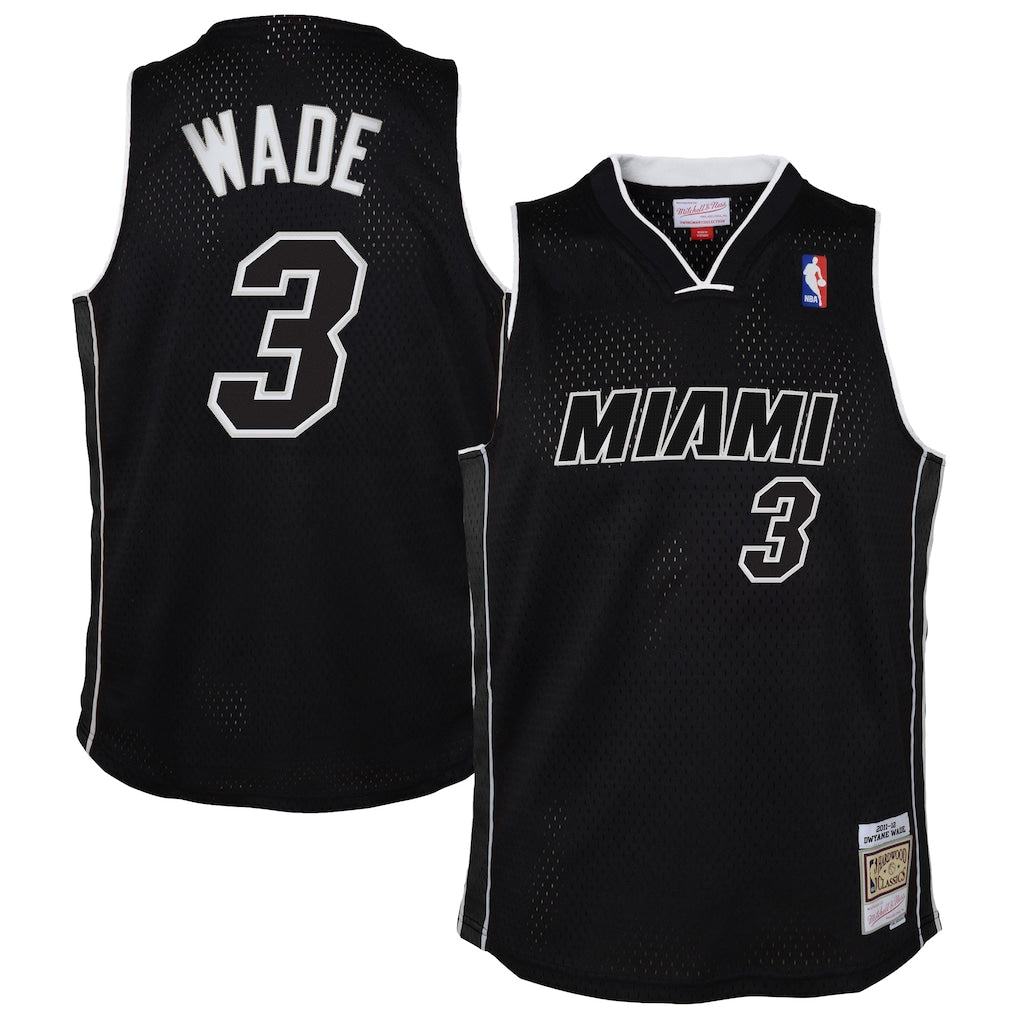 Miami Heat Kids Dwayne Wade 2011-12 Mitchell & Ness Swingman jersey