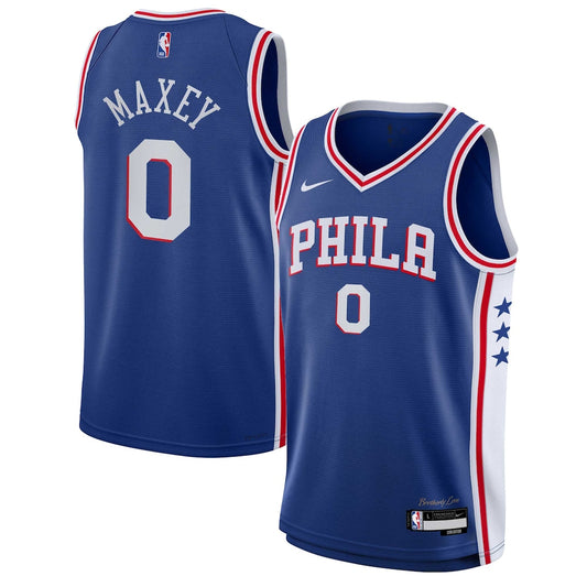 Philadelphia 76ers Kids Tyrese Maxey Nike Icon jersey