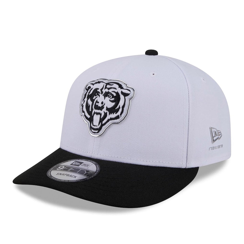 Chicago Bears New Era White/Black 2026 NFL Draft Pre-Curved 9FIFTY Snapback