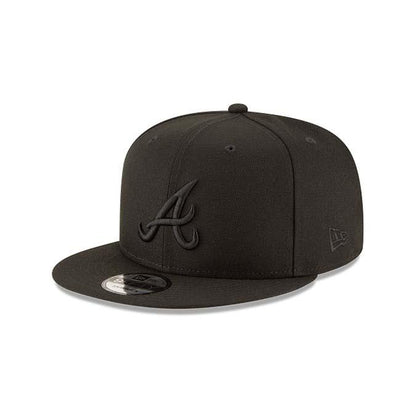 Atlanta Braves All Black 9Fifty New Era Snapback